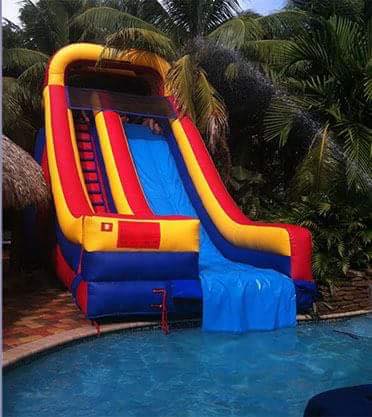 Tropical Plunge - Fairytale Ibiza - Inflatable water slides for your pool party here in Ibiza