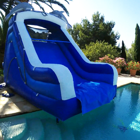 Dolphin inflatable swimming pool slide Ibiza