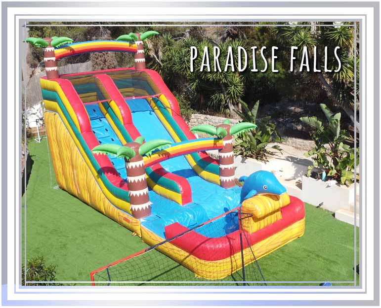 Paradise Falls Frame 2025 The Tropical Plunge Inflatable Water Slide