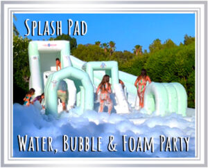 Splash Pad Water Bubble Foam Frame Mobile Racer Challenge Bouncy Castle Assault Course