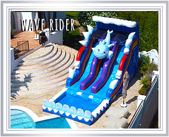 Wave Rider Frame Mobile The Tropical Plunge Inflatable Water Slide
