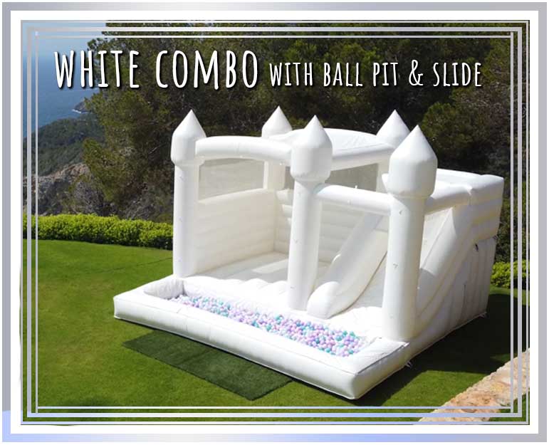 The colourful 'Fun House' bouncy castle