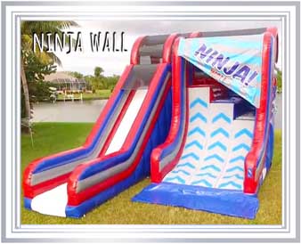 Ninja Wall Frame s mobile Racer Challenge Bouncy Castle Assault Course